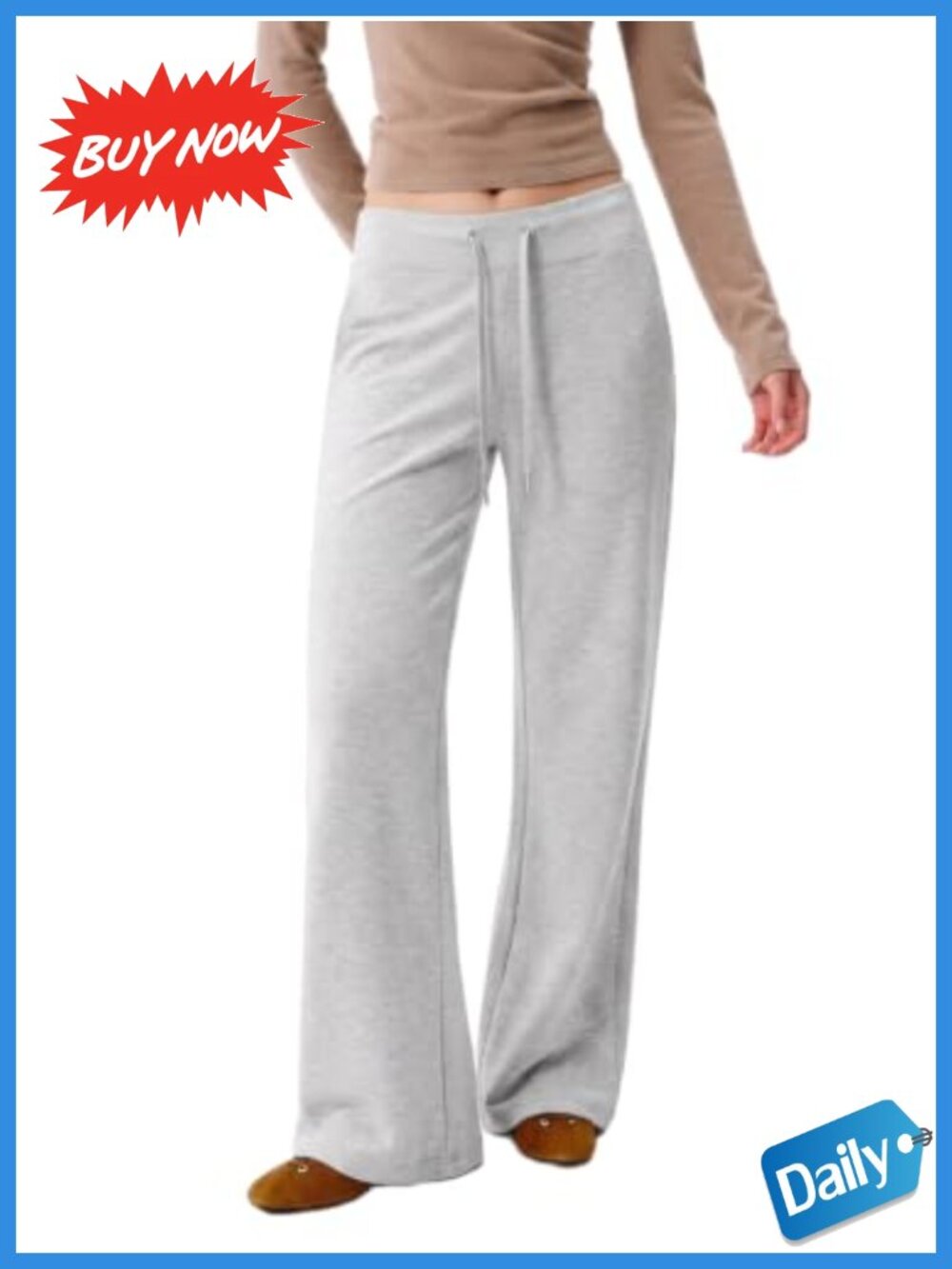 Wide Leg Sweatpants High Waisted Lounge Palazzo Pants Drawstring Pockets